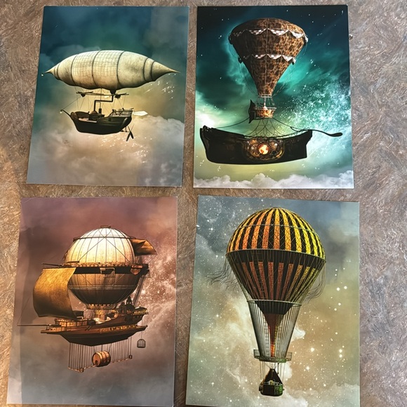491. Fantastic set of Airship wall art prints - Picture 2 of 6